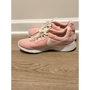 Nike Tanjun Womens Size 9 Pink White Athletic Running Walking Shoes Sneakers